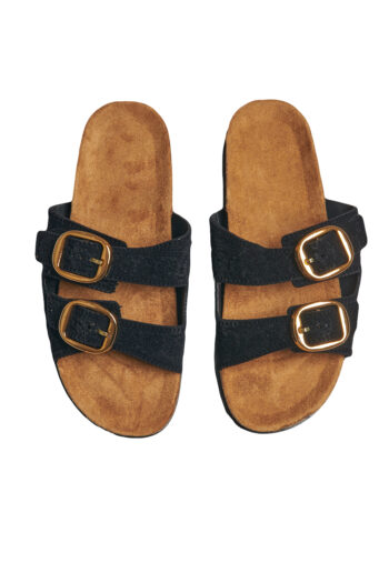 SANDALIA DOBLE HEBILLA TEXTURA