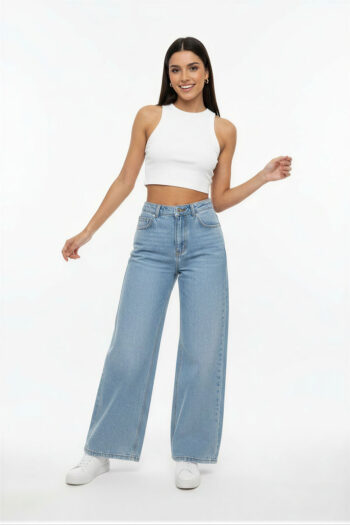 JEANS WIDE LEG TIRO ALTO