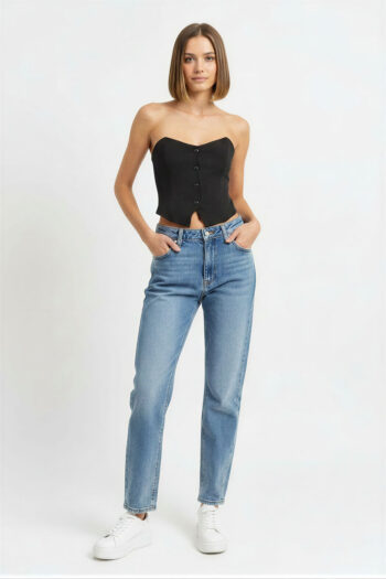 BLUSA STRAPLESS BOTONES