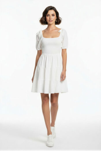 VESTIDO CAMPESINO CON GODETS