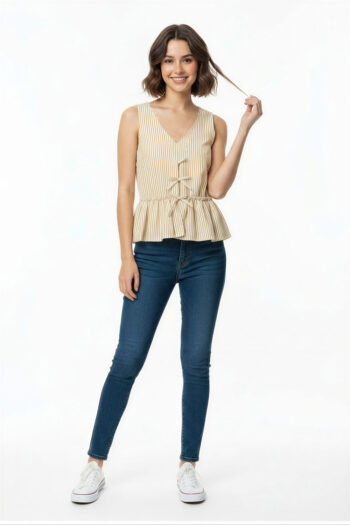 BLUSA SIN MANGAS PEPLUM