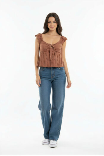 BLUSA ROMÁNTICA FRUNCIDA