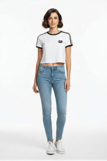 PLAYERA CONTRASTE CUELLO RIB