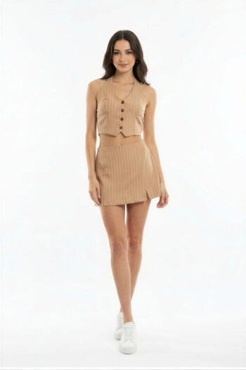 CONJUNTO CHALECO FALDA MINI
