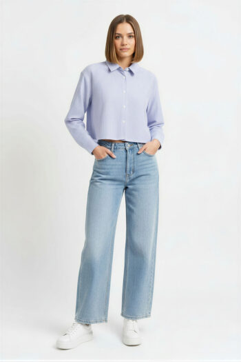 BLUSA AMPLIA RAYAS BOTONES