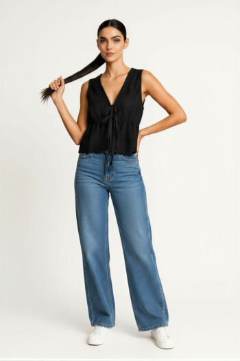 BLUSA CREPÓN AMARRE FRONTAL