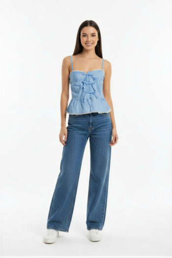 BLUSA TIRANTES CON MOÑOS