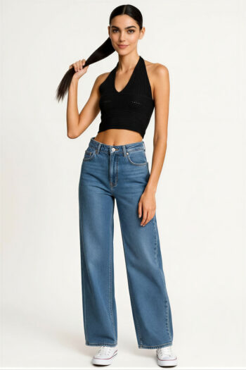 SUÉTER TOP HALTER TEJIDO VISCOSE CHIC