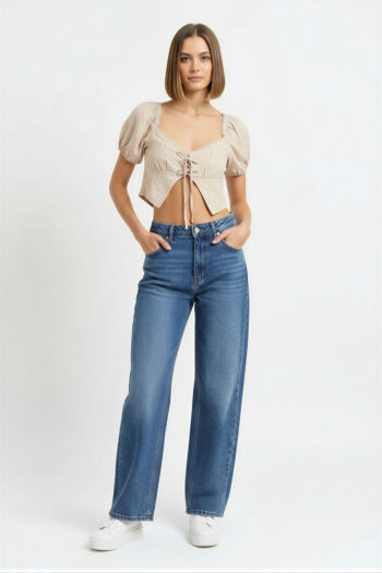BLUSA CAMPESINA CON AMARRE
