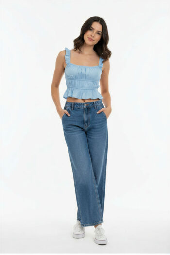 BLUSA SEY MANGA OLAN RESORTE EN CINTURA